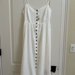 NWT Madewell Button Front Lines Blend Midi Dress